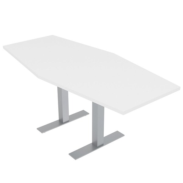 33.5 in W, 69.5 in L, 29 in H, Engineered Wood Top, White